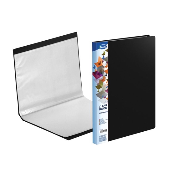 Picture of Mape prospektiem FOROFIS, A4, PP, 20 kabatiņas, melnā krāsā