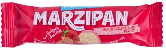 Picture of Marcipāna batoniņš šokolādē ar zemeņu garšu 40g