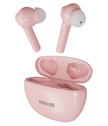 Attēls no Maxell Dynamic+ belaidės ausinės su įkrovimo dėklu Bluetooth rožinės spalvos
