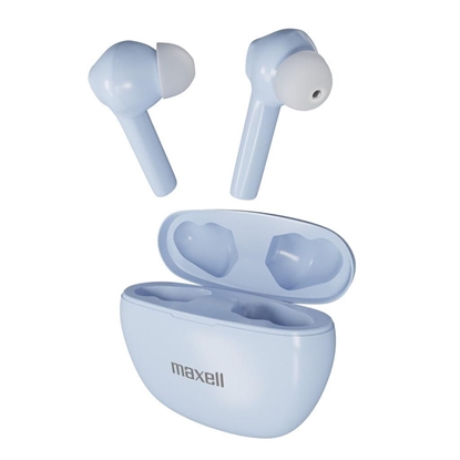 Picture of Maxell Dynamic+ wireless headphones with charging case Bluetooth blue
