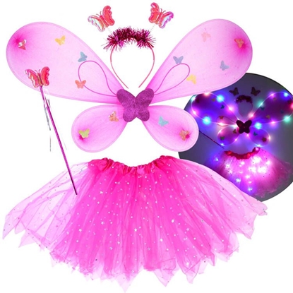 Picture of Mažosios fėjos -  drugelio kostiumas, ryškiai rožinis