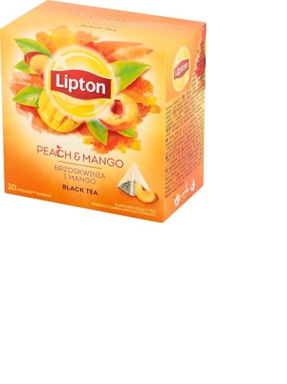 Picture of Melnā tēja LIPTON Persiku Mango, piramīdas, 20gab
