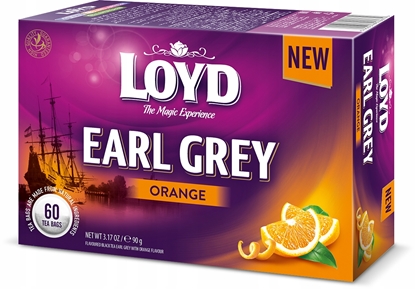 Изображение Melnā tēja LOYD Earl Grey ar apelsīna g. 60x1,5g