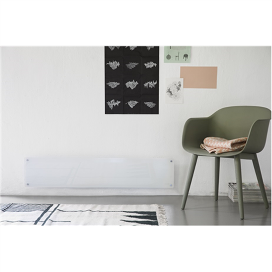 Picture of Mill Heater MB1000L DN Glass Panel Heater  1000 W  Number of power levels 1  Suitable for rooms up to 12-16 m²  White