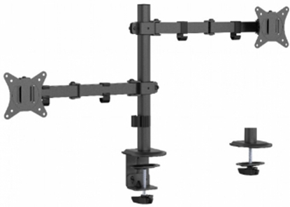 Picture of Monitora stiprinājums Gembird Adjustable Desk Mounted Double Monitor Arm