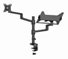 Picture of Monitora stiprinājums Gembird Desk Mounted Adjustable monitor arm with Notebook Tray