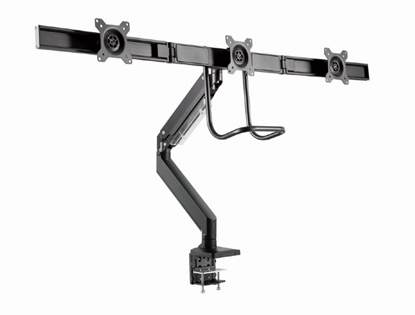 Изображение Monitora stiprinājums Gembird Desk Mounted Adjustable Monitor Arm with Notebook Tray (full-motion)