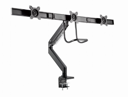 Attēls no Monitora stiprinājums Gembird 3-display Desk mounted adjustable max27" 1-6kg