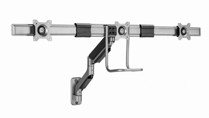 Attēls no Monitora stiprinājums Gembird Wall Mounted Adjustable Monitor Arm for 3 Monitors