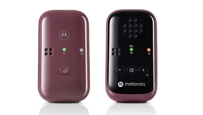 Attēls no Motorola | Crystal-clear HD sound; 10 hours of battery life; The portable, magnetic design powers off the units automatically | Travel Audio Baby Monitor | PIP12 | Burgundy