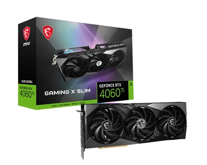 Picture of MSI GAMING GEFORCE RTX 4060 Ti X SLIM 16G graphics card NVIDIA 16 GB GDDR6