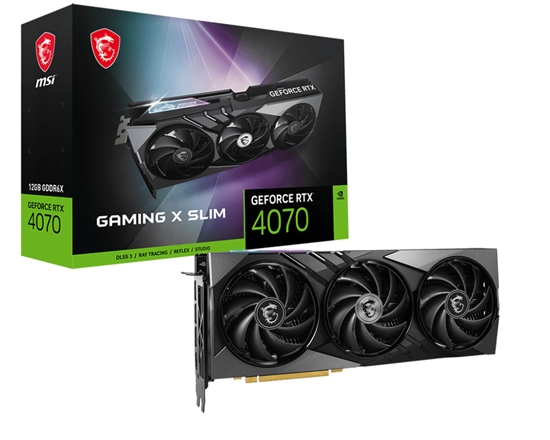 Picture of MSI GEFORCE RTX 4070 GAMING X SLIM 12G graphics card NVIDIA 12 GB GDDR6X