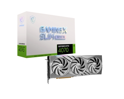 Attēls no MSI GeForce RTX 4070 GAMING X SLIM WHITE 12G NVIDIA 12 GB GDDR6X