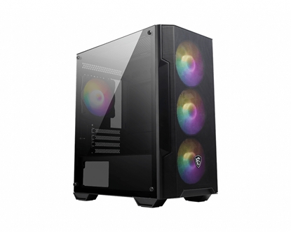 Attēls no MSI MAG FORGE M100A computer case Micro Tower Black, Transparent