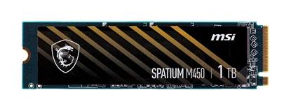 Attēls no MSI SPATIUM M450 PCIe 4.0 NVMe M.2 1000GB PCI Express 4.0 3D NAND