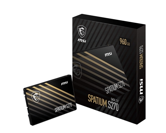 Picture of MSI SPATIUM S270 SATA 2.5 960GB internal solid state drive 2.5" Serial ATA III 3D NAND