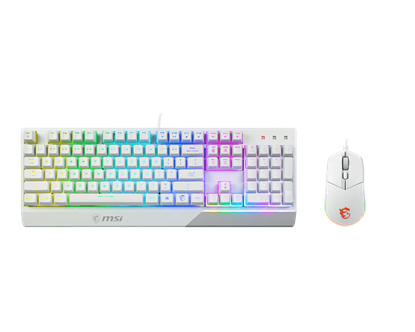 Attēls no MSI | Vigor GK30 COMBO WHITE | Keyboard and Mouse Set | Wired | Mouse included | US | White | g