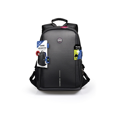 Attēls no Mugursoma PORT CHICAGO EVO ANTI-THEFT 13/15.6', melna