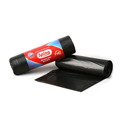 Picture of Atkritumu maisi SPINO, tilpums 100 L, 10 gab., 17 mkr, HDPE, 70 x 110 cm, melnā krāsā