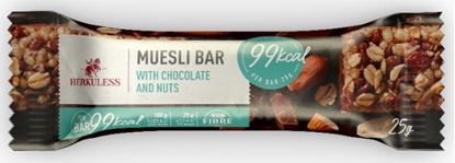 Picture of Musli batoniņš HERKULESS ar piena šokolādi un riekstiem, 25g