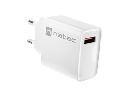 Attēls no NATEC NETWORK CHARGER RIBERA USB-A 18W WHITE