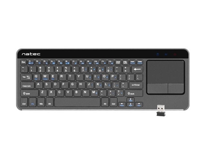 Attēls no Natec Wireless Keyboard TURBOT with touchpad for SMART TV,X-Scissors, black