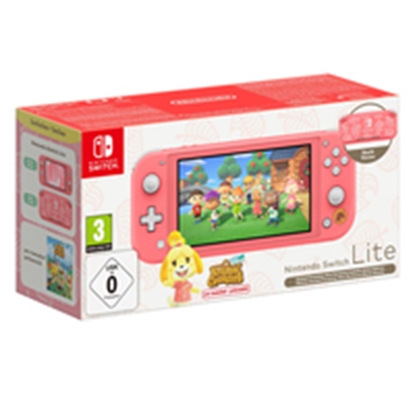 Изображение Nintendo Switch Lite Animal Crossing: New Horizons Isabelle Aloha Edition portable game console 14 cm (5.5") 32 GB Touchscreen Wi-Fi Coral