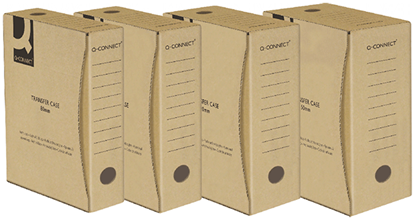 Picture of Arhīva kārba Q-CONNECT, 340x150x288 mm, no  blīva gofrēta kartona, brūnā krāsā