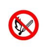 Изображение NO BRAND Uzlīme Smēķēšana un atklāta liesma aizliegta, diametrs 15cm