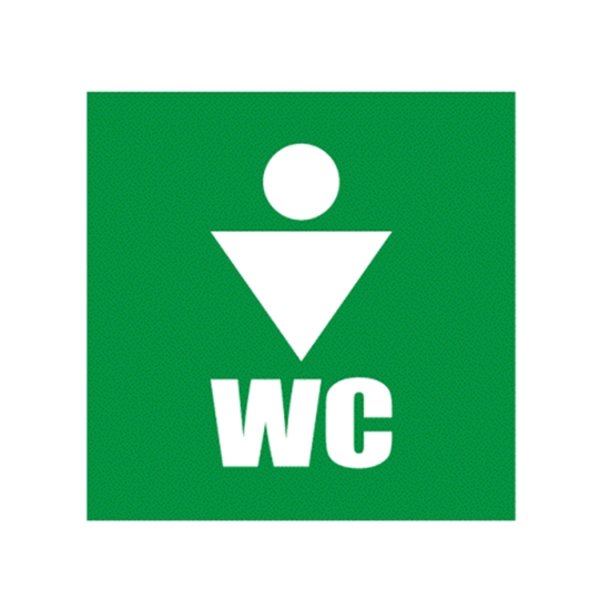 Picture of Uzlīme WC kungiem, izmērs 10x10 cm