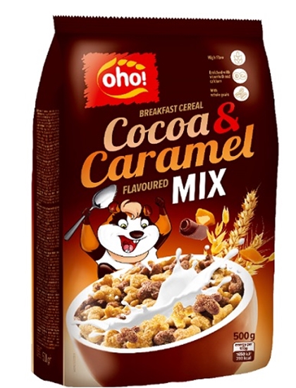 Picture of OHO sausās brokastis Šokolādes & Karameļu mix, 500g