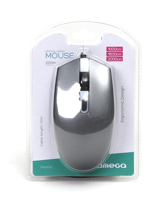 Изображение Omega OM-0550 Standart Computer Mouse with / 1000 / 1600 / 2000 DPI / USB