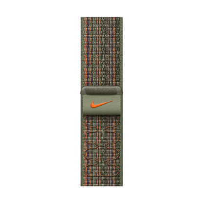 Изображение Opaska sportowa Nike w kolorze sekwoi/pomarańczowym do koperty 41 mm