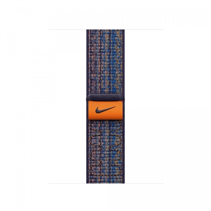 Изображение Opaska sportowa Nike w kolorze sportowego błękitu/pomarańczowym do koperty 41 mm