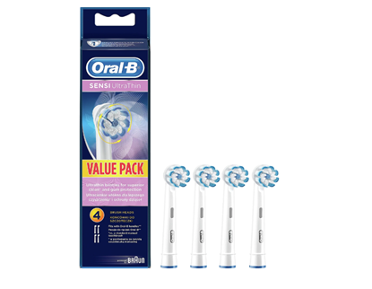 Picture of Oral-B | EB60-4 Sensi UltraThin | Replaceable toothbrush heads | Heads | For adults | Number of brush heads included 4 | Number of teeth brushing modes Does not apply | White