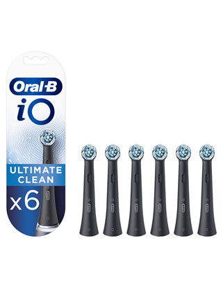 Attēls no Oral-B | iO Ultimate Clean | Toothbrush replacement | Heads | For adults | Number of brush heads included 6 | Number of teeth brushing modes Does not apply | Black