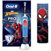 Изображение Oral-B | Electric Toothbrush with Travel Case | Vitality PRO Kids Spiderman | Rechargeable | For children | Number of brush heads included 1 | Number of teeth brushing modes 2 | Blue