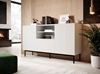 Picture of PAFOS chest of drawers on a black steel frame 150x40x90 cm white matt