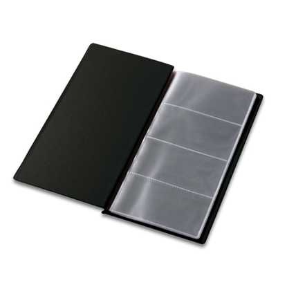 Attēls no Vizītkaršu bloknots Pantaplast, 96 vizītkartēm, melns    24.5 cm x 12 cm
