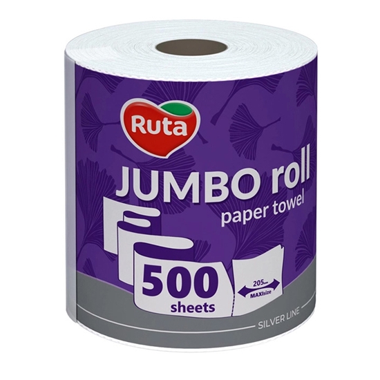 Picture of Papīra dvieļi Ruta Jumbo 1 rullis 2 slāņu 500 loksnes