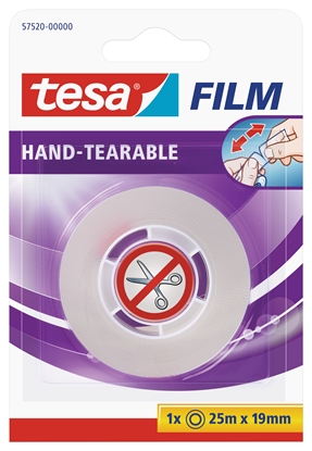 Attēls no Pašlīmējoša lente tesafilm® Hand-Tearable, caurspīdīga, 25m x 19mm