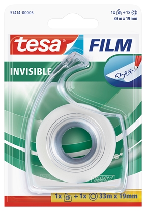 Изображение Pašlīmējoša lente tesafilm® Invisible, caurspīdīga 33m x 19mm + 1 turētājs