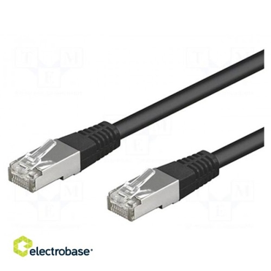 Picture of Patch cord | SF/UTP | 5e | stranded | CCA | PVC | black | 1.5m | 26AWG