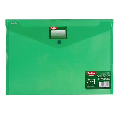 Изображение Mape-aploksne ar pogu PATIO PP, A4 formāts, zaļa