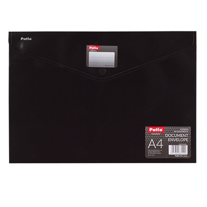 Изображение Mape-aploksne ar pogu PATIO PP, A4 formāts, melna