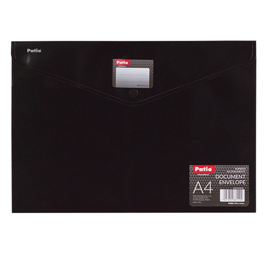 Изображение Mape-aploksne ar pogu PATIO PP, A4 formāts, melna