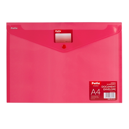 Изображение Mape-aploksne ar pogu PATIO PP, A4 formāts, sarkana