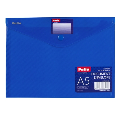 Изображение Mape-aploksne ar pogu PATIO PP, A5 formāts, zila