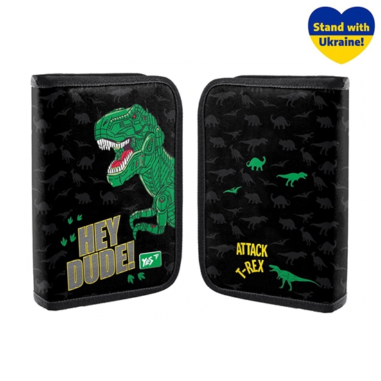 Picture of Penālis YES viens nodalījums, ar divām atlocēm HP-04  "Hey dude", melns