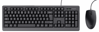 Attēls no Perifērijas komplekts Trust Wired Keyboard And Mouse Set Black